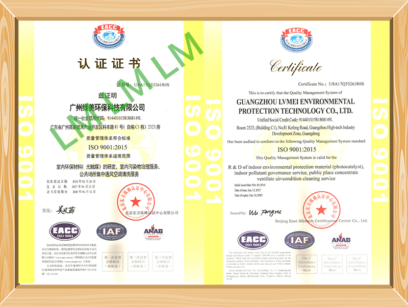 ISO9001證書